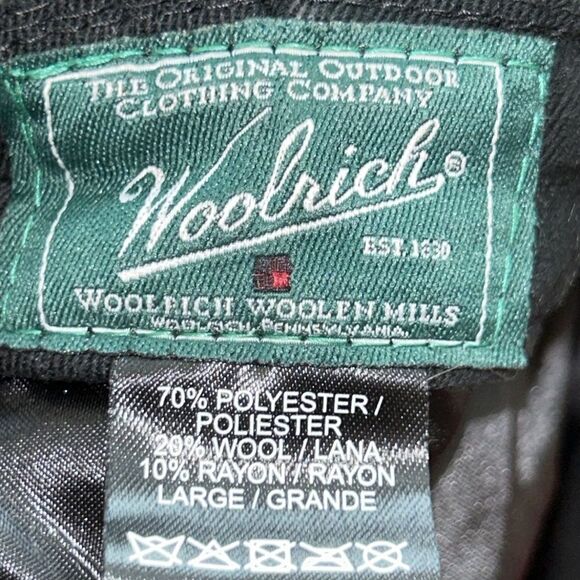 Woolrich Est 1830 Classic Plaid Poly Wool Blend 📄Pageboy/girl snap 🫰 rim cap🧢 - Picture 10 of 17